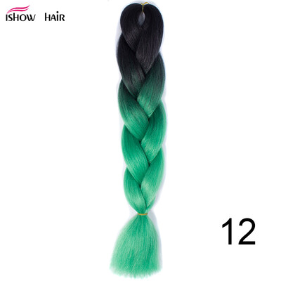 

Silky Strands 24 100g Ombre Synthetic Braiding Hair Extensions For Crochet Braids Kanekalon Jumbo Braids Two Tone Ombre Color 1p