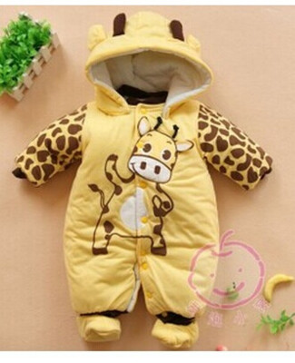 

New Baby Toddler Girl Unisex Winter Romper Warm Outfits Coat Jumpsuit 3-24M