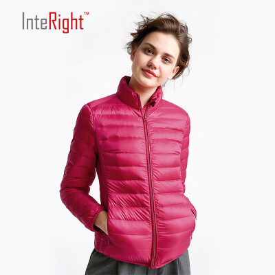 

INTERIGHT 90 white duck down lady collar ultra-light portable down jacket pink  code