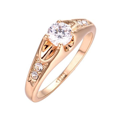 

Yoursfs Halo Rings For Women 18K Rose GP CZ Eternity Ring For Wedding Fashion Jewelry