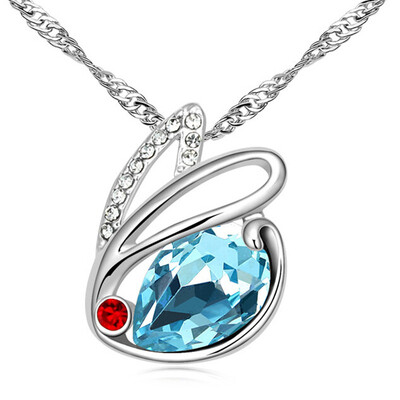 

Austrian Crystal Pendant Rabbit Necklace For Women Fashion Jewelry Anniversary Gift Female High Quality Bijoux 12865