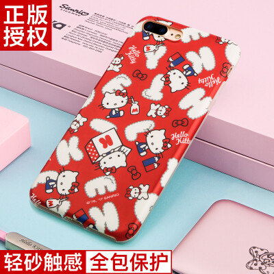 

Hello Kitty Apple 7/8 Plus Phone Case iPhone7 / 8 Plus Cartoon Case All-In-One Silicone Shockproof Soft Shell 5.5 "Cotton Candy Hello Kitty * Red