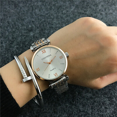 

Casual Simple Style Women Watches Contena Luxury Stainless Steel Elegant Dress Ladies Dress Watch