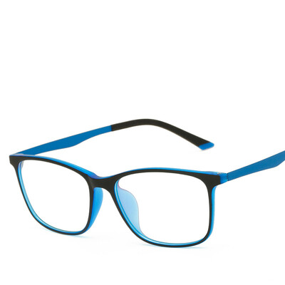 

2017 fashion new blue film flat light ultra-light TR90 flat glasses glasses flexible paint glasses multi-color retro glasses