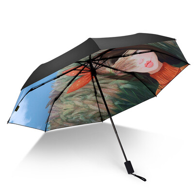 

iRain Umbnella Sun Protection Folding UV Protection Umbrella Rain Umbrella Sun Umbrella Tri-Fold Umbrella Umbrella Umbrella Rye Catcher