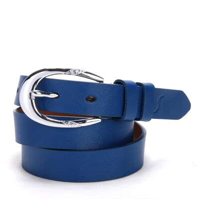 

Svale) Ms. belt leather classic wild fashion buckle buckle belt 058810075N blue