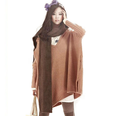 

MAXVIVI autumn&winter ladies scarf Korean fashion wild warm scarf solid color wool knit scarf WWJ843200 coffee