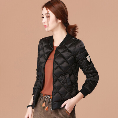 

City Plus CIYPLUS 2017 Winter New Womens Jacket Cotton Jacket Jacket Jacket Warmer Baseball Cotton Top CWMF179164 Black
