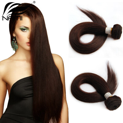 

Nami Hair 3Bundles Dark Brown 2# Color Brazilian Human Straight Hair Extensions12"-26" No Shedding No Tangle Free Shipping
