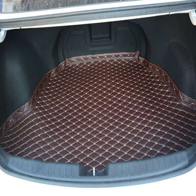 

KOOLIFE car trunk mat car custom leather wear non-slip waterproof trunk mat Mazda 6CX5 modern leading name map - coffee color