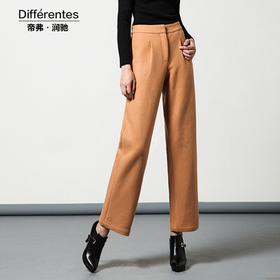

DF · RS Pure woolen casual trousers 2017 autumn&winter new comfortable thin straight jeans