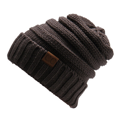 

мужчины женщины зимой трикотажные шерстяную шапку складки досуг  Beanies шляпа сплошной цвет Hip-Hop Skullies Beanie