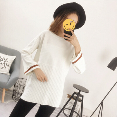 

2017 autumn women's long sleeved, long base sweater, comfortable sweater