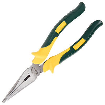 

Deli deli professional grade needle nose pliers grip pliers handle PVC rubber pliers 8 inch DL2108