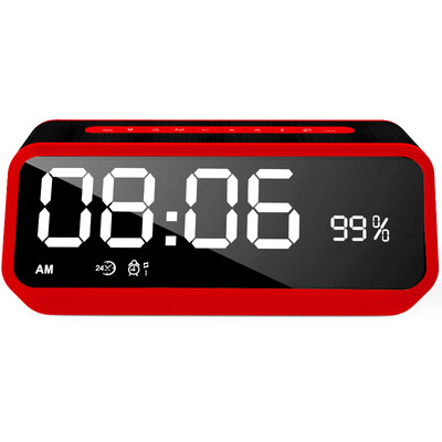

Landscape SANSUI T26 Bluetooth Speaker Portable Phone Card Alarm Clock Mini Sonic Computer Subwoofer Red