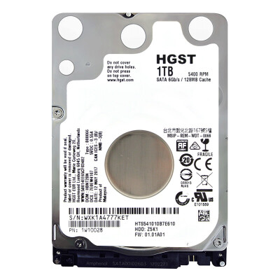 

Yu Branch (HGST) 1TB 5400 RPM 128MB SATA6Gb / s 7mm notebook hard drive (HTS541010B7E610)