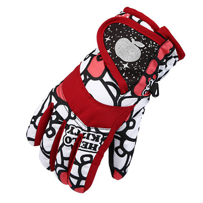 

Children skiing gloves thickening men and women winter cotton cold winter ski gloves