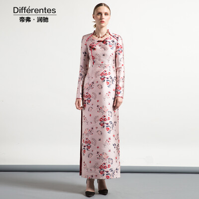 

DF · RS Long banquet evening dress Chinese style retro slim slimming cheongsam dress