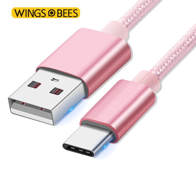 

Wings of Bees Type-C Cable for Charging&Data Transfer rose gold