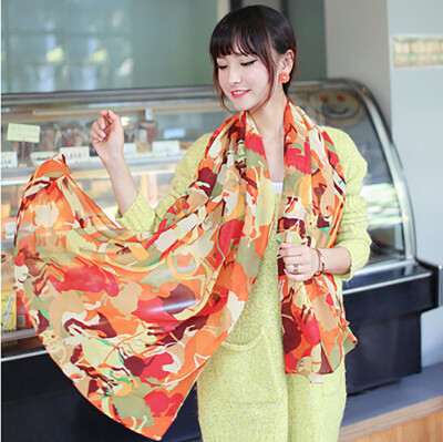 

Chiffon scarf oversized long paragraph towel watch horse carriage scarf shawl dual use female models