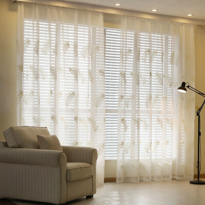 

Stylish Floral Flower Tulle Door Shower Window Curtain Drape Panel Sheer Valance