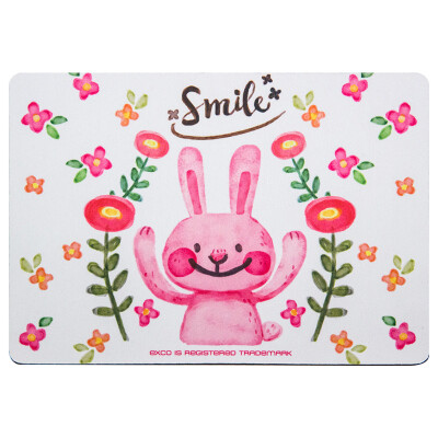 

Appropriate cool EXCO smile laughing rabbit cartoon animal mouse pad trumpet thick home office game pad cute creative animation bottom non-slip STY17005-08 A4