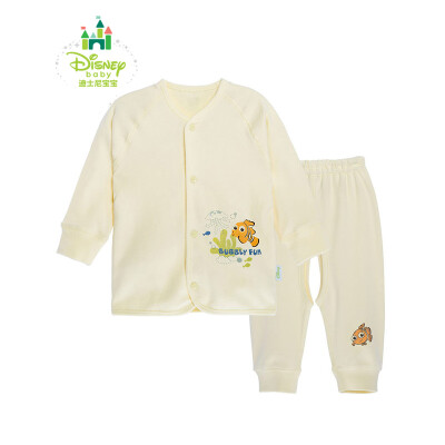 

【Jingdong distribution】 Disney (Disney) newborn underwear before the deduction underwear suit men and women baby cotton set 153T630 light yellow 90cm