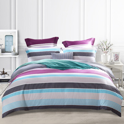 

Meng Jie home textiles produced MEE bedding sets cotton printing four sets of cotton bed sheets quilts Ma Lu tower purple 15 meters bed 200 230cm