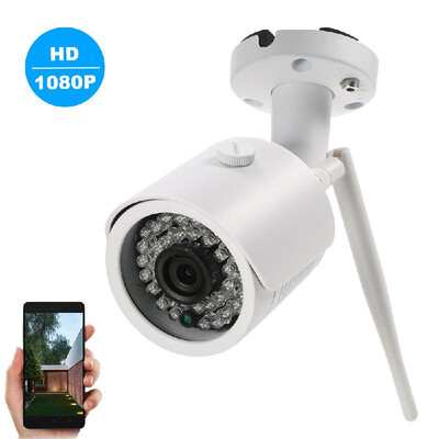 

1080P HD Bullet Camera Weatherproof IP Camera Wireless WIFI Built-in Sound Pick-up 36pcs Infrared LED Lights Support Phone APP Con