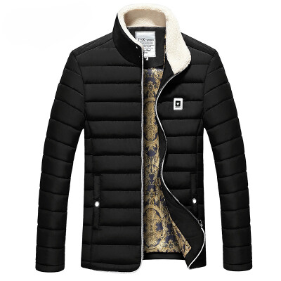 

Winter men 's cotton collar collar jacket Slim tide men' s cotton jacket young jacket thick plus cashmere leisure