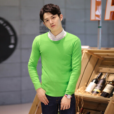 

2017 autumn new men 's sweater casual round neck sweater as gift for men