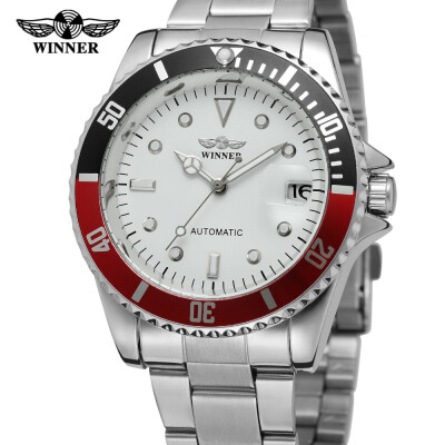 

T-WINNER Men New Fashion 2017 Vintage Automatic Watches Stainless Steel Bracelet Watch Mechanical Calendar Clock