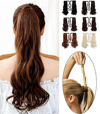 

Rhyme Blonde 20 "110г Кудрявый парик для парикмахера с палочкой вокруг синтетического зажима для волос в наращивании волос Длинные