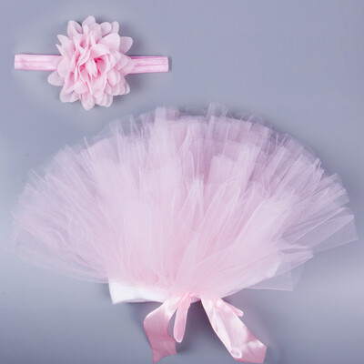 

Newborn Baby Girls Skirt Tutu Clothes Knitted Crochet Photo Prop Outfit Headband