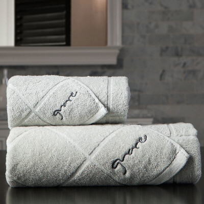 

Grace orchid Towel Bath Towel Taste Living Set (1 Facial towel + 1 Bath towel) Wear light gray