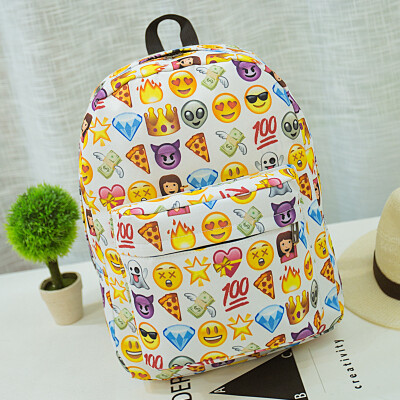 

New Fashion Cartoon Cute Emoji School Backpack Bookbag Casual Travel Shoulder Bag