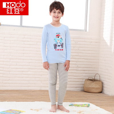 

Red beans children&39s warm underwear suit men&women in the big children&39s autumn&winter low-necked cartoon printing red bean velvet teenager plus cashmere coat HDR22012 rose red 120
