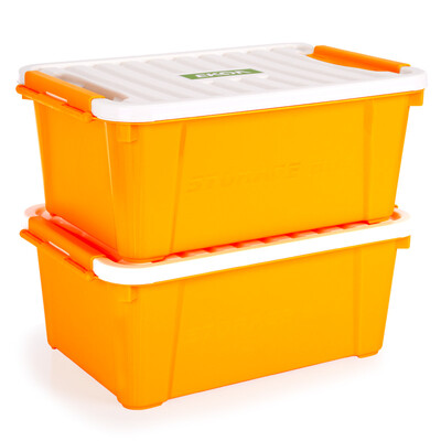

Billion high EKOA storage box home storage box snack toy storage box storage box 2 sets 20L mango yellow