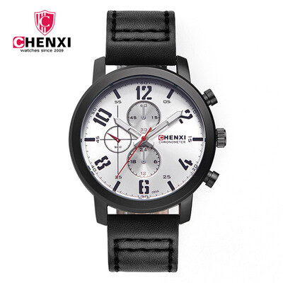 

CHENXI Brand Luxury Men Quartz Watches Mens Sports Wristwatches Male Clocks Casual Leather Strap Watches
