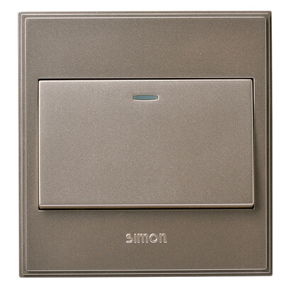 

Simon Electric simon V51026BY-02 dual-control switch for multi-control switch half-way switch 56C Series 86 with fluorescent lined switch socket bright champagne
