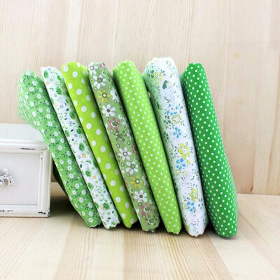 

7pcs 50 см x47cm-50cm простой тонкий лоскутное хлопка ткань цветочные серии одеяло обаяние четверти добби связке шитья