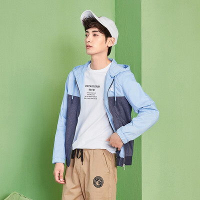

Semir Jacket Male 2017 Fall Men Men's Outdoor Hooded Jacket Tide Casual Teen Teen 13316081115 Denim Blue M