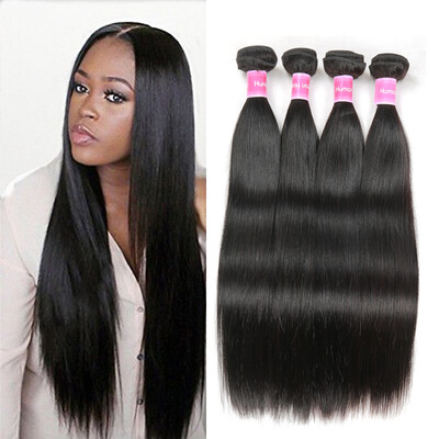 

Fine Plus Unprocessed Straight Hair 4 Bundles 7A 100 Brazilian Virgin Human Hair Extensions 400g in Total Natural Color