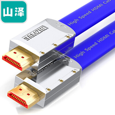

Yamazawa SAMZHE ZH-B150 luxury flat gold-plated 20 Monarch Edition HDMI digital HD line projector computer TV set-top box cable 15 m blue