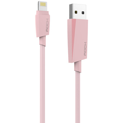 

ROCK Кабель для передачи данных и зарядки для Mac 7iphone6s / plus/ SE / 5 / IPad 1м розовый