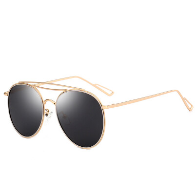 

2017 fashion new polarized metal pilots sunglasses Europe and the United States street shooting fashion yurt mirror sunglasses