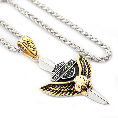 

Нержавеющая сталь байкер орел Галлейный кулон Live to Ride Necklace Pendant Титан высококачественные ювелирные изделия Дешевые нер