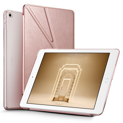 

ESCASE Apple Ipad Mini2 / 3/1 защитная крышка / оболочка таблетки Ipad кобуры многофункциональная клавиша модификации рукавами кронштейн / силикагель оболочки розового золота DROP сна