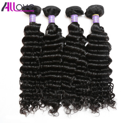 

Unprocessed 8A Brazilian Deep wave Virgin Hair 4pcs 8-28inch Allove Hair Products Brazilian Virgin Human Hair Extensions