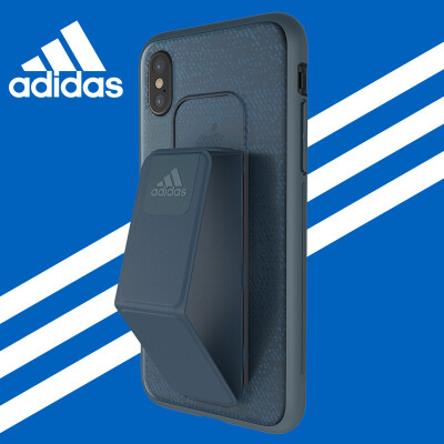 

adidas Apple Adidas Apple iPhoneX mobile phone shell grip bracket multi-functional sports running fitness silicone package anti-slip drop protection sleeve blue